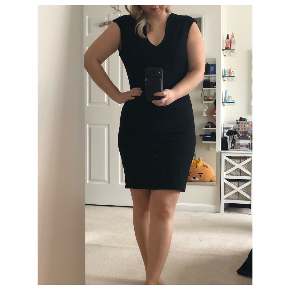 V Neck slit dress